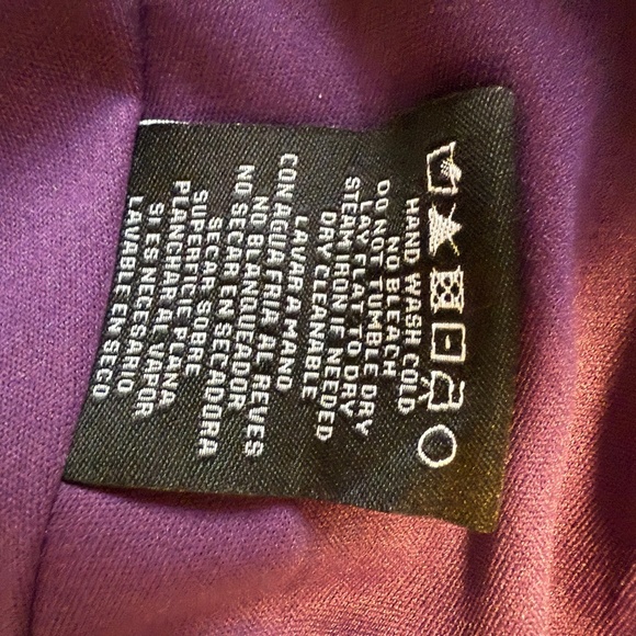 Nightway Women's Long Velvet‎ Mock Wrap Dress W/Sheer V Inset & Side Slit Size 8 - Picture 11 of 14